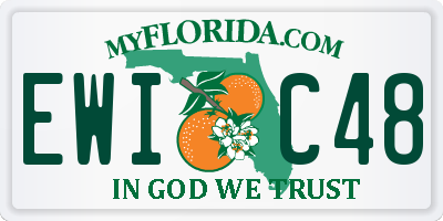 FL license plate EWIC48