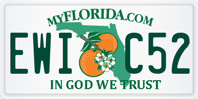 FL license plate EWIC52