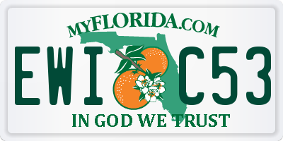 FL license plate EWIC53