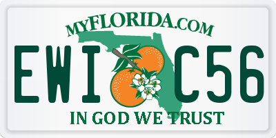 FL license plate EWIC56