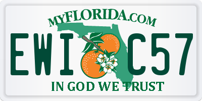 FL license plate EWIC57