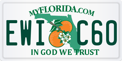 FL license plate EWIC60