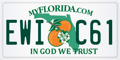 FL license plate EWIC61