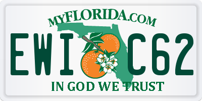 FL license plate EWIC62