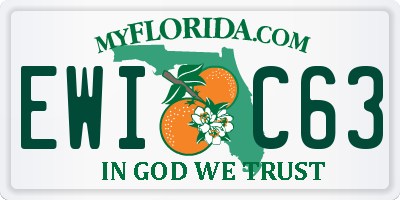 FL license plate EWIC63