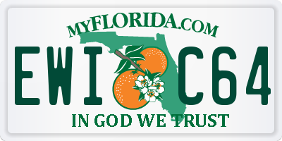 FL license plate EWIC64