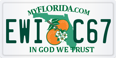 FL license plate EWIC67
