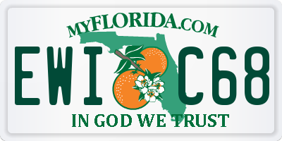 FL license plate EWIC68