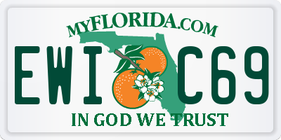 FL license plate EWIC69