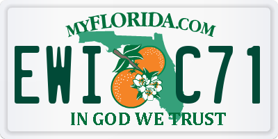 FL license plate EWIC71