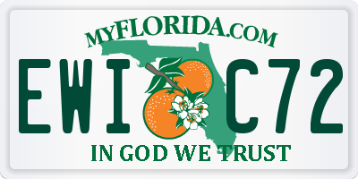 FL license plate EWIC72