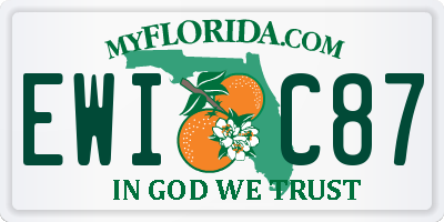FL license plate EWIC87