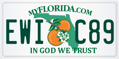 FL license plate EWIC89