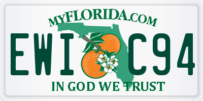 FL license plate EWIC94