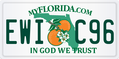 FL license plate EWIC96