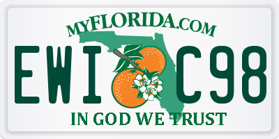 FL license plate EWIC98