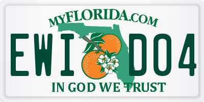 FL license plate EWID04