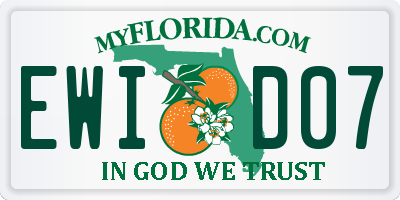FL license plate EWID07
