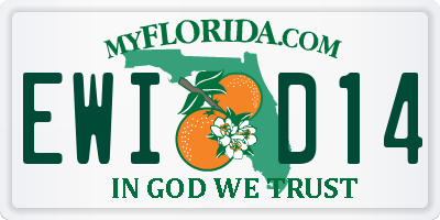 FL license plate EWID14