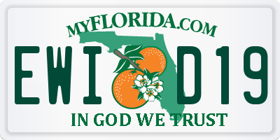 FL license plate EWID19