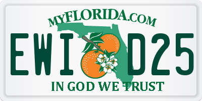 FL license plate EWID25