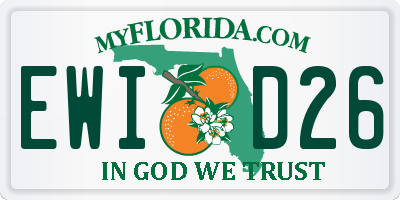 FL license plate EWID26