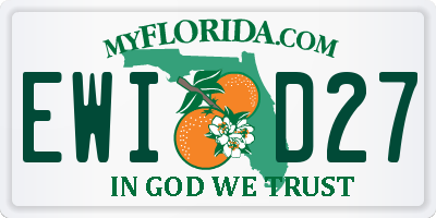 FL license plate EWID27