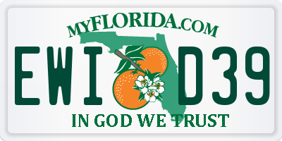 FL license plate EWID39