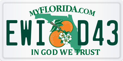 FL license plate EWID43