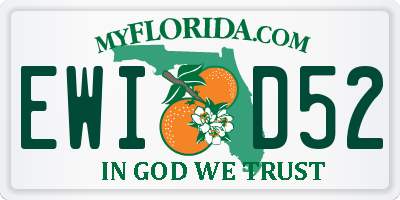 FL license plate EWID52