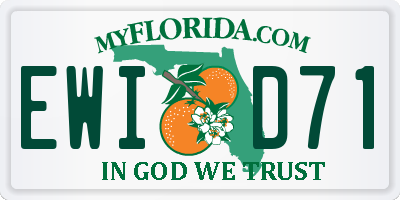 FL license plate EWID71