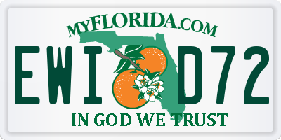 FL license plate EWID72