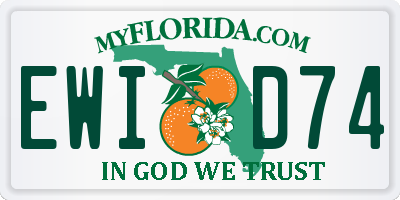 FL license plate EWID74