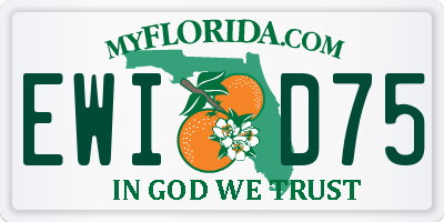 FL license plate EWID75