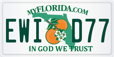 FL license plate EWID77