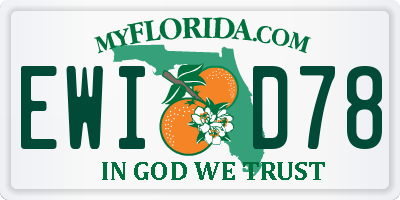 FL license plate EWID78