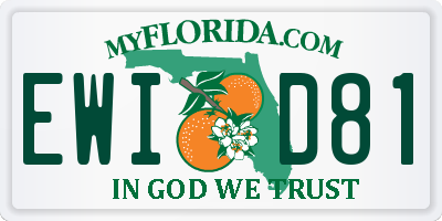 FL license plate EWID81
