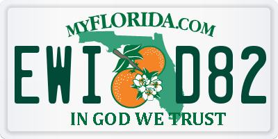 FL license plate EWID82