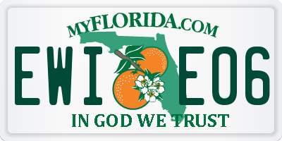 FL license plate EWIE06