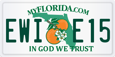 FL license plate EWIE15