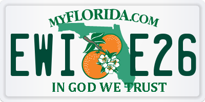 FL license plate EWIE26