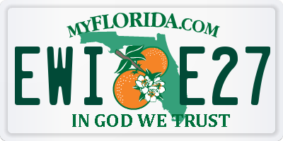 FL license plate EWIE27