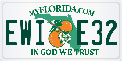 FL license plate EWIE32