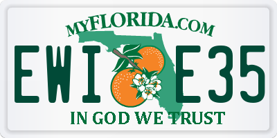 FL license plate EWIE35