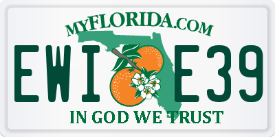 FL license plate EWIE39