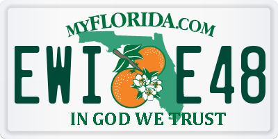 FL license plate EWIE48