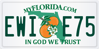 FL license plate EWIE75