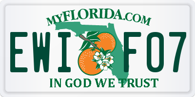 FL license plate EWIF07