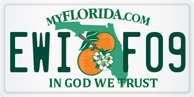 FL license plate EWIF09
