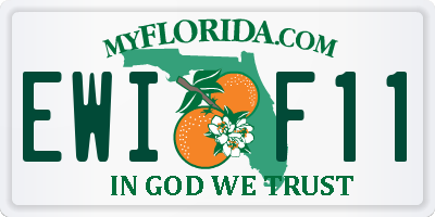FL license plate EWIF11